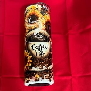 Sunflower Coffee Tumbler 20 oz. Skinny tumbler.